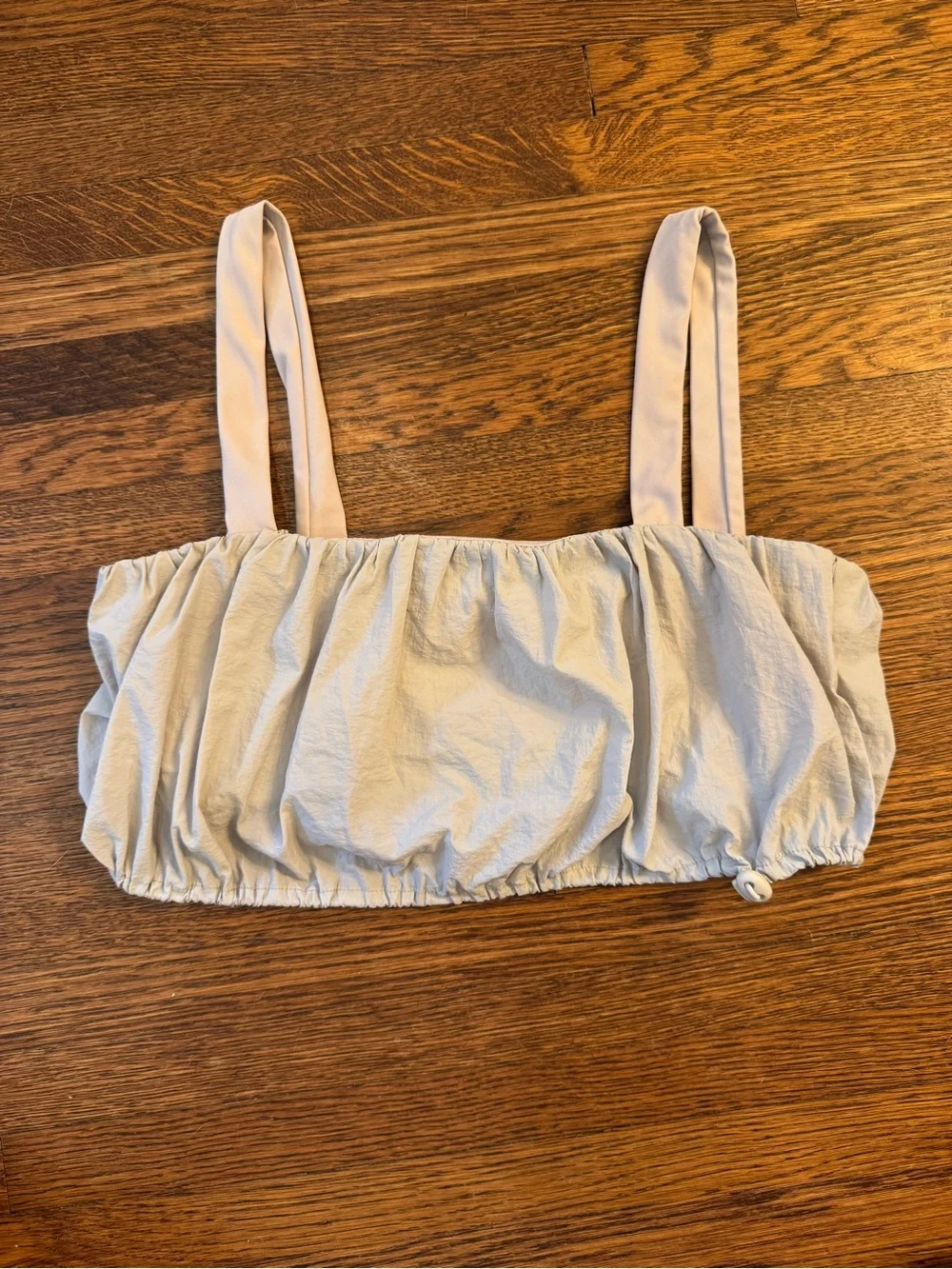 Daily Drills Bubble Crop Sports Bra Light Gray Gathered Crop Top Size XS